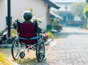 woman sitting on wheelchair